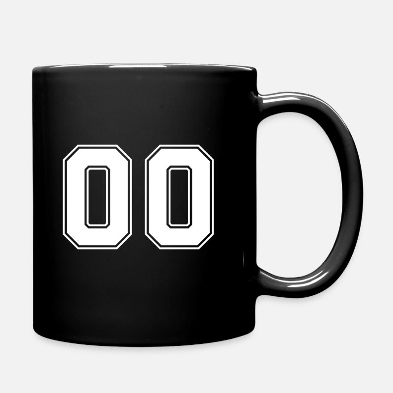 00 numéros de maillot, numéro de dos, numéro de maillot - Mug uni - noir