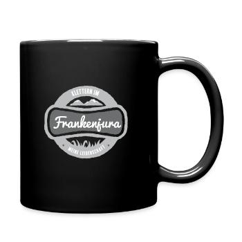 Klettern im Frankenjura meine Leidenschaft - Tasse einfarbig - Schwarz - Rechts
