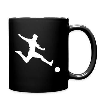 Fußballspieler - Tasse einfarbig - Schwarz - Rechts
