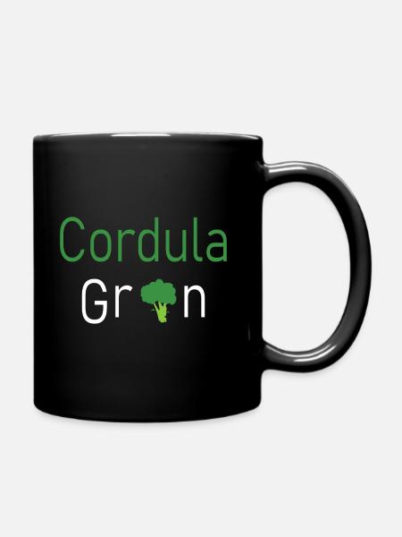 Cordula green avec brocoli 3 couleurs vives - Mug uni - noir