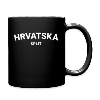 De la Croatie avec amour - Hrvatska Split white - Mug uni - noir - Droite