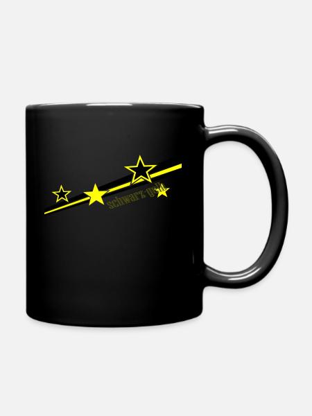 black yellow - Full Colour Mug - black