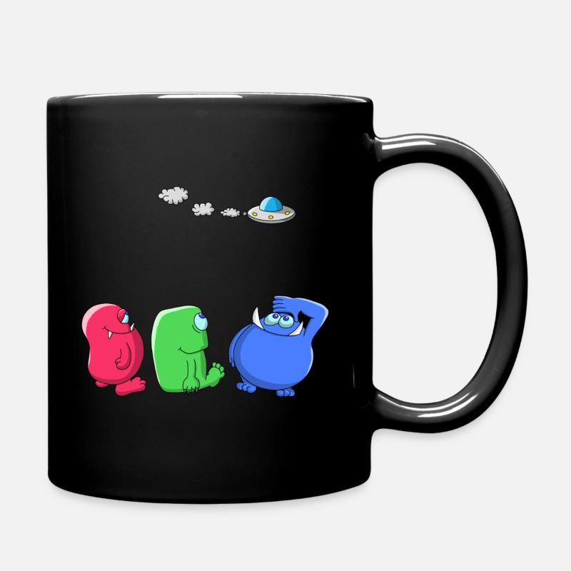Alien - little green males - Full Colour Mug - black