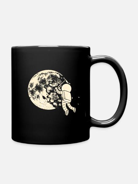 Mond Mondlandung Astronaut Bergbau - Tasse einfarbig - Schwarz