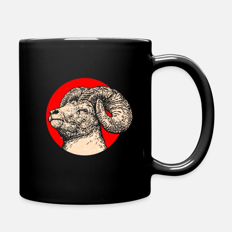 Widder Schaf Mufflon - Tasse einfarbig - Schwarz