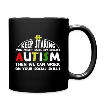 Chemise d'autisme - Mug uni - noir - Droite