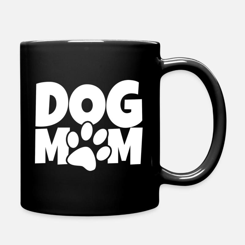 Dog Mom Hundemama Hund Pfote Geschenk - Tasse einfarbig - Schwarz