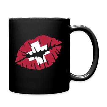 Suisse - Mug uni - noir - Droite