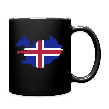 Island - Tasse einfarbig - Schwarz - Rechts