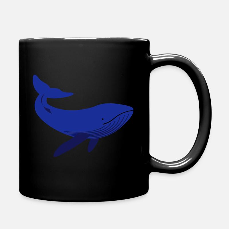 blauwal - Tasse einfarbig - Schwarz