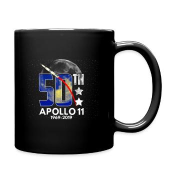 Moon Landing 50 Anniversary Apollo 11 Celebration - Full Colour Mug - black - Right