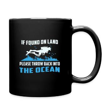 If Found On Pays Scuba Plongeur Instructeur de Plongée - Mug uni - noir - Droite