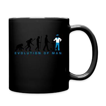 Evolution des Mannes Matrose mit anker - Tasse einfarbig - Schwarz - Rechts