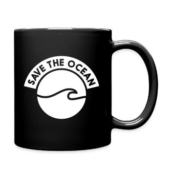 SAVE THE OCEAN - Tasse einfarbig - Schwarz - Rechts