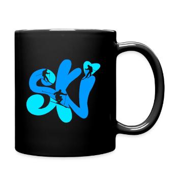 ski - Mug uni - noir - Droite