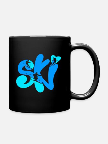 ski - Full Colour Mug - black