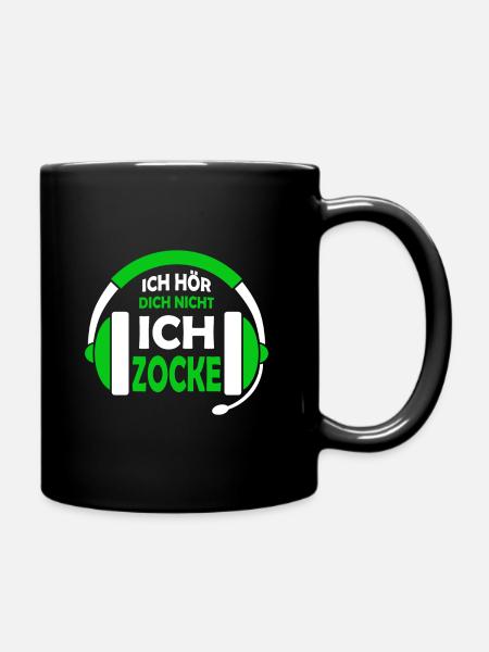 Ich Zocke Zocken Zocker Gamen - Tasse einfarbig - Schwarz