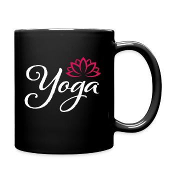 Fille de YOGA - Mug uni - noir - Droite