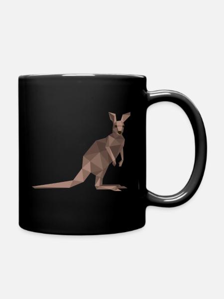 Origami / polygone de kangourou - Mug uni - noir