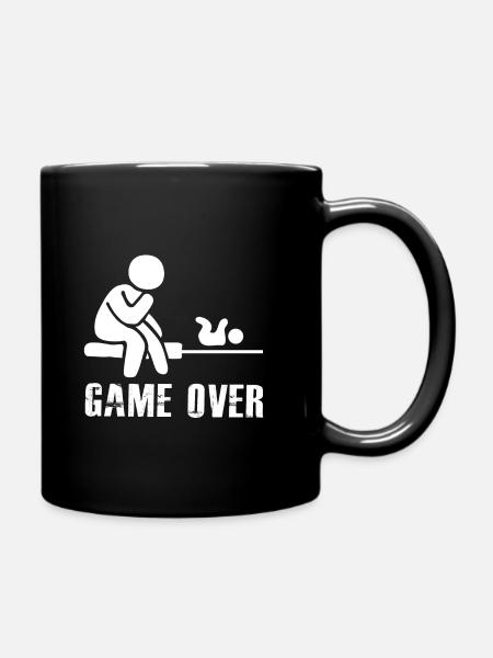 Game Over Expectant Father - Full Colour Mug - black