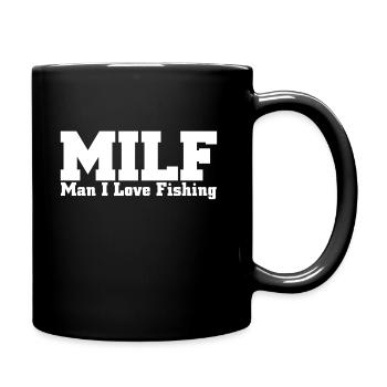FISHING - Man I Love Fishing - Full Colour Mug - black - Right