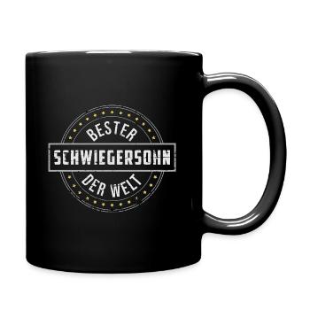 Bester Schwiegersohn Der Welt Lustige Geschenkidee - Tasse einfarbig - Schwarz - Rechts