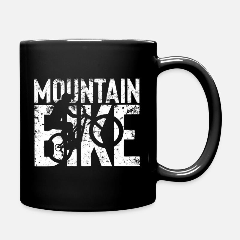 MTB - Mountainbiker T-Shirt - Tasse einfarbig - Schwarz