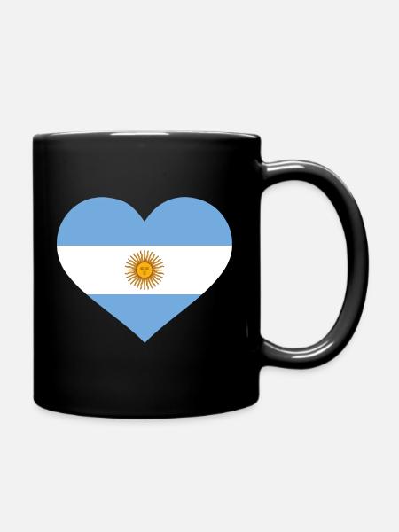 Argentinien - Tasse einfarbig - Schwarz