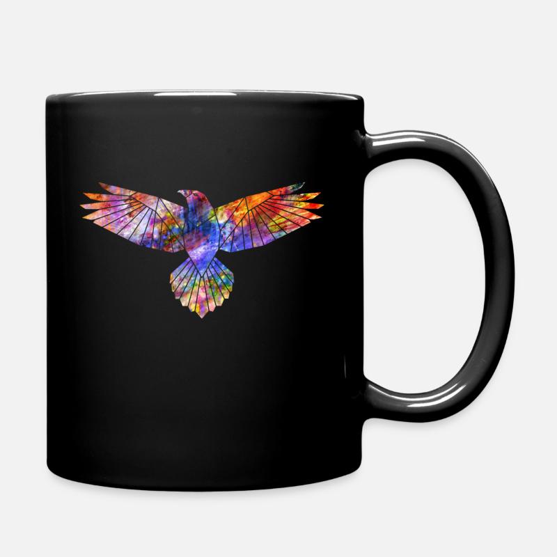 Eagle abstract geometric silhouette - Full Colour Mug - black