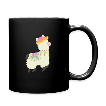Funny alpaca - Full Colour Mug - black - Right