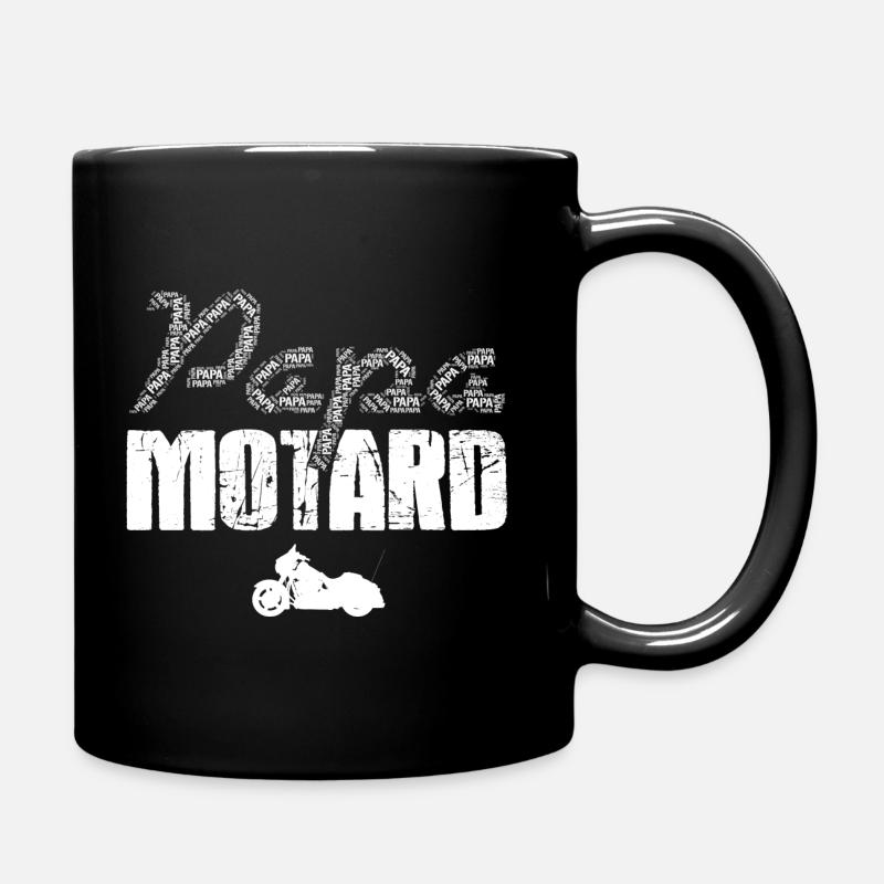 Papa Biker Geschenk besten Papa Motorrad - Tasse einfarbig - Schwarz