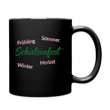 Jahreszeit Schützenfest - Tasse einfarbig - Schwarz - Rechts