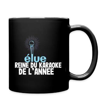 Élue reine du karaoke de l'année - Mug uni - noir - Droite