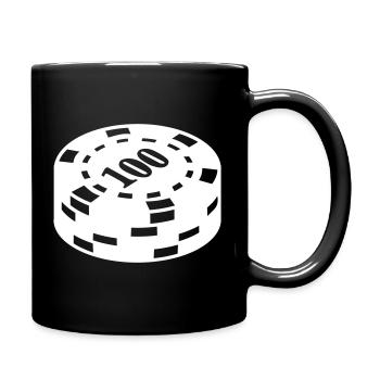 Poker - Tasse einfarbig - Schwarz - Rechts