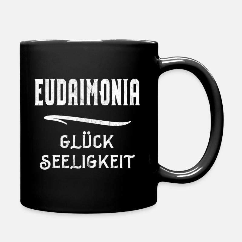 Eudaimonia Glückseligkeit Stoiker Stoizismus Stoa - Tasse einfarbig - Schwarz