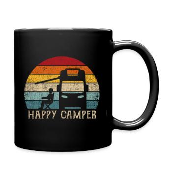 Voyage en caravane en camping caravane en camping-car - Mug uni - noir - Droite