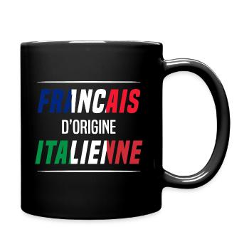 Français d'origine italienne - Mug uni - noir - Droite