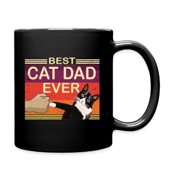ChatPapa Cat Papa Père chat Chat Motif de chat - Mug uni - noir - Droite