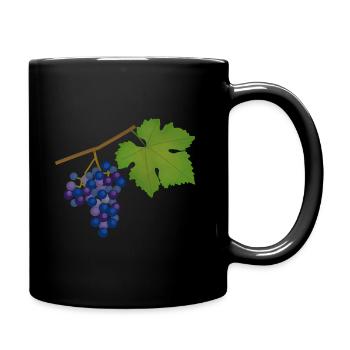 Raisin, vigne, automne - Mug uni - noir - Droite