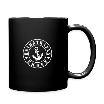 Heimathafen Emden - Tasse einfarbig - Schwarz - Rechts