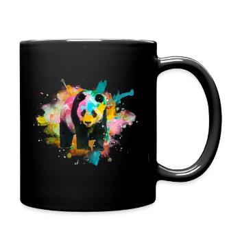 Panda géant - Mug uni - noir - Droite
