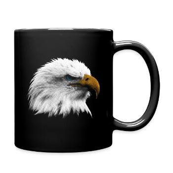 Bald eagle - Full Colour Mug - black - Right