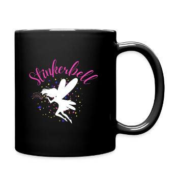 Stinkerbell Fee Elfe Glitzer Staub Lustiger Spruch - Tasse einfarbig - Schwarz - Rechts