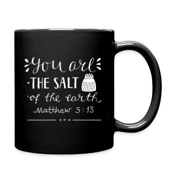 Salz der Erde Matthäus 513 - Tasse einfarbig - Schwarz - Rechts