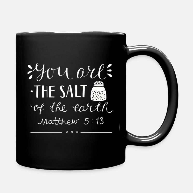Salz der Erde Matthäus 513 - Tasse einfarbig - Schwarz