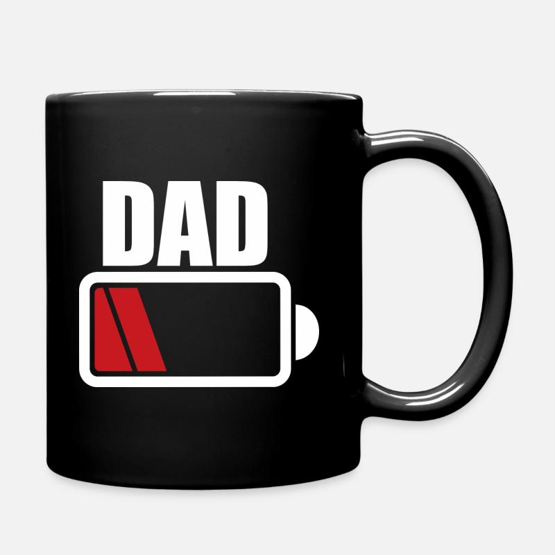 TAG DES VATERS MIT SCHWACHER BATTERIE - Tasse einfarbig - Schwarz