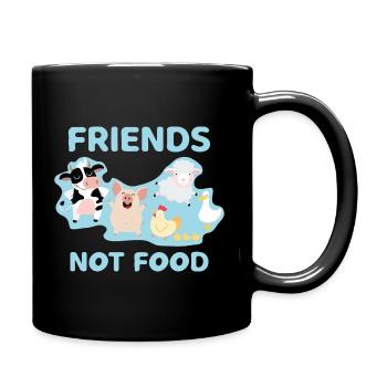Friends not food - Mug uni - noir - Droite