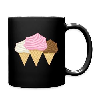 Eis - Tasse einfarbig - Schwarz - Rechts