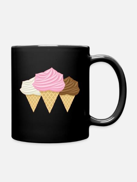 ice cream - Full Colour Mug - black
