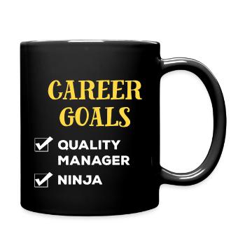 Quality Manager Career Goals Cool Gift - Full Colour Mug - black - Right